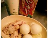 手間なし‼新玉ねぎと手羽元のクリーム煮作り方1写真