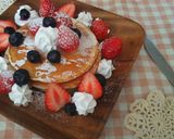 パンケーキ*いちご&ブルーベリー*作り方9写真