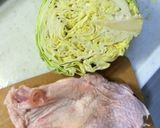 【少し】鶏肉春キャベツサッと煮【中華風】作り方1写真