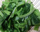 ♪からし菜とエリンギの亜麻仁油和え♪作り方1写真