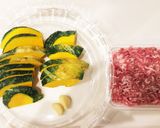 かぼちゃと挽き肉のココナッツオイル炒め作り方1写真