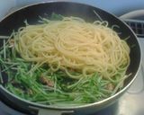 簡単！ツナと水菜のしゃきしゃきパスタ作り方4写真