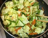 シャキシャキ美味しい豆苗の野菜炒め ♩作り方3写真