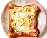 電子レンジで目玉焼きトースト作り方4写真