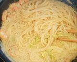 ランチに✾エビのバジルクリームパスタ作り方6写真