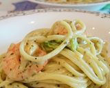 ランチに✾エビのバジルクリームパスタ作り方7写真