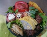 彩り豊かなバランスお弁当。作り方1写真