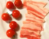 トマトに豚肉巻いちゃいました天婦羅作り方1写真