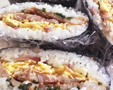 豚の生姜焼きと薬味のおにぎらず☆作り方10写真