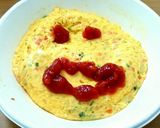 レンジで簡単❗野菜たっぷりオムレツ作り方5写真