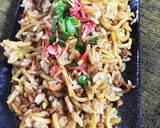 豚ひき肉で香ばし美味しぃ！そばめし作り方8写真