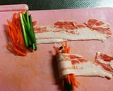 焼き肉のタレで野菜の豚バラ肉巻き作り方2写真