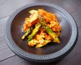 アスパラと豚キムチの玉子炒め♪作り方5写真
