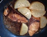 ピリ辛ぶり大根☆ごま油で焼いてから作り方4写真