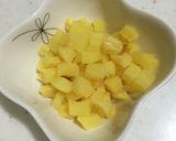 簡単きれい！たくわんと枝豆の混ぜご飯作り方1写真