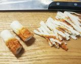 ちくわのナンプラー炒めで豆苗サラダ作り方1写真