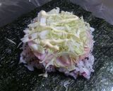 ハムとチーズのサラダおにぎらず作り方3写真