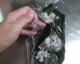 ハムとチーズのサラダおにぎらず作り方5写真