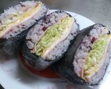 ハムとチーズのサラダおにぎらず作り方8写真