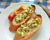 枝豆のおかか×おぼろ昆布トースト作り方5写真