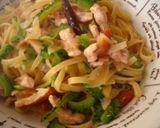 ゴーヤと豚肉☆梅ポンパスタ作り方6写真