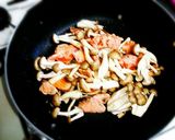 生鮭♡しめじとほうれん草の和風醤油パスタ作り方4写真