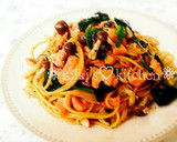 生鮭♡しめじとほうれん草の和風醤油パスタ作り方7写真
