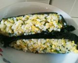 お弁当に♪簡単♪菜の花色のおにぎり♪作り方3写真