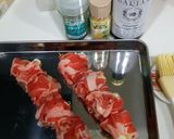 マッシュルームとラム肉の串焼き作り方3写真