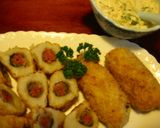 里芋コロッケ肉巻き野菜射込み作り方6写真