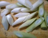 簡単♪朝食　豆腐　長ねぎ　ワカメの味噌汁作り方1写真