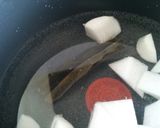 今が旬♪の菜花と豚肉と大根の煮物作り方3写真