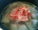 今が旬♪の菜花と豚肉と大根の煮物作り方5写真