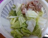 鶏肉と白菜の粕汁鍋焼きうどん作り方1写真