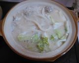 鶏肉と白菜の粕汁鍋焼きうどん作り方3写真