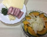 かぼちゃとベーコンのチーズ焼き作り方1写真