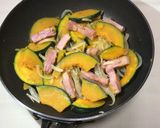 かぼちゃとベーコンのチーズ焼き作り方2写真