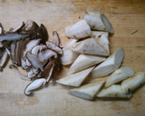 簡単♪　ごぼう　ワカメ　長葱の　白だし煮作り方1写真