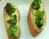 紫蘇香る❀ブロッコリーの朧昆布トースト作り方4写真