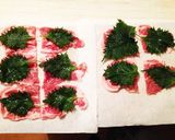 生姜焼き用肉で♬梅しそ香る一口カツ作り方3写真