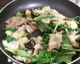 豚バラとかぶの葉の中華風炒め作り方7写真