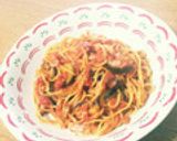 ナスとベーコンのトマトソース　スパ作り方13写真