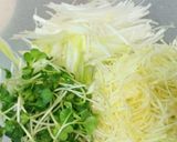 チャーシュー入りキャベツと長ねぎのサラダ作り方1写真