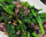 簡単!ホタルイカと菜の花のにんにく炒め作り方4写真