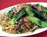 簡単!ホタルイカと青梗菜の中華焼きそば作り方6写真