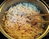 寒かったので！ひき肉のあんかけうどん作り方3写真