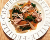 ☆簡単☆豚バラ肉とニラの中華風炒め☆作り方5写真