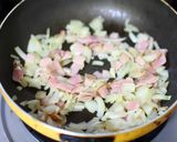 ベーコンと玉ねぎのトマトソースパスタ作り方3写真