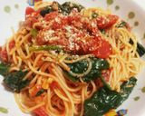 簡単♪ほうれん草とツナのトマトパスタ♡作り方5写真