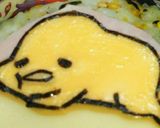 キャラ弁 スライスチーズで ぐでたま作り方4写真